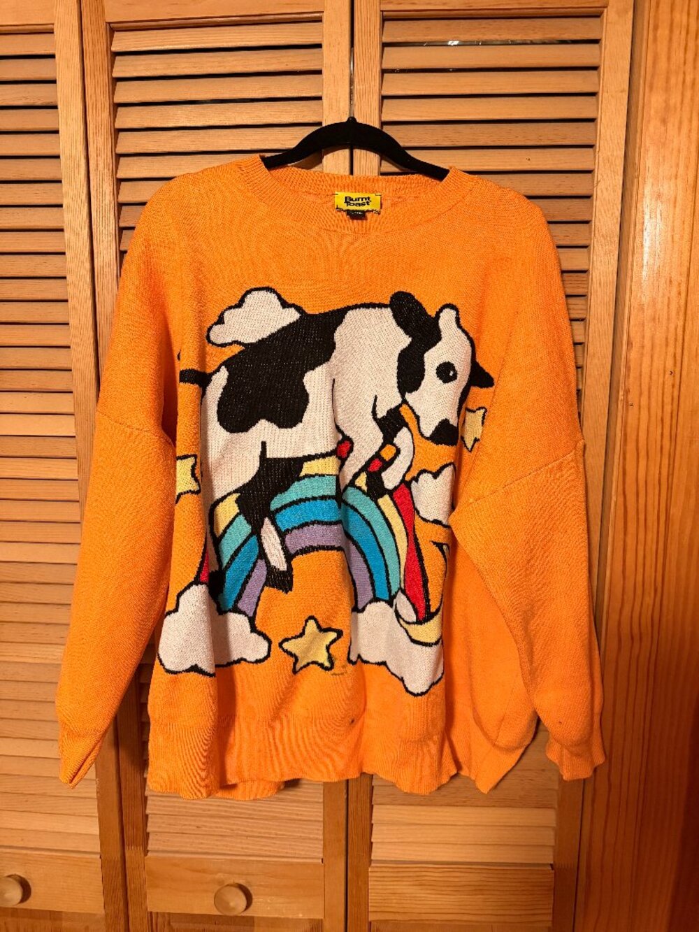 Burnt Toast - Living the Dream Cow Sweater - Sz L/XL